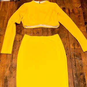 M Yellow Eleganzarella 2 Piece Skirt Set